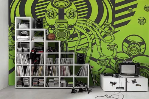 Poster mural design Webcam vert