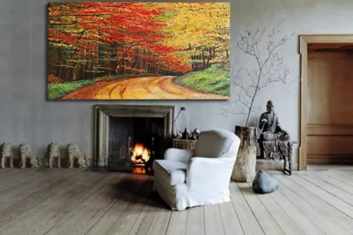 Deco Murale trompe l'oeil Chemin Forestier