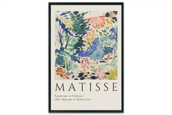 déco murale L’univers de Henri Matisse cadre-noir-portrait