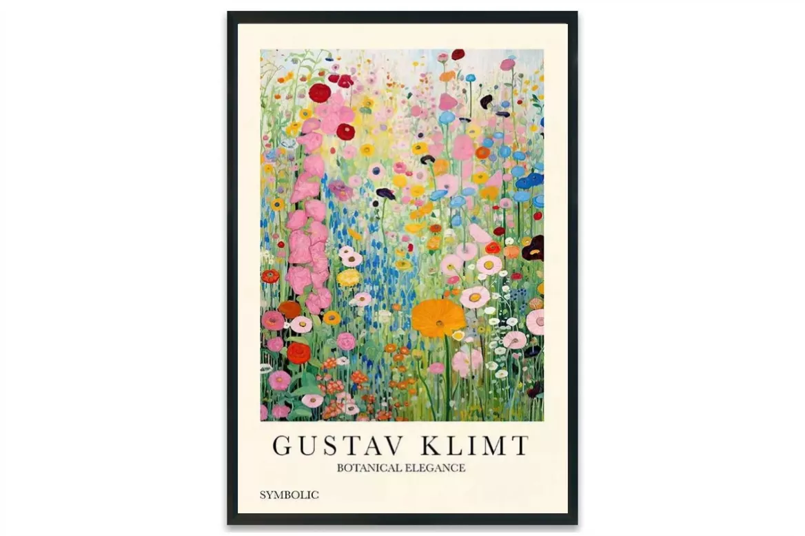 affiche Gustav Klimt décoration murale painting_black_frame_vertical