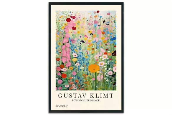 affiche Gustav Klimt décoration murale cadre-noir-portrait