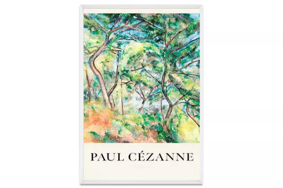 Affiche impressionniste - Paul Cézanne cadre-blanc-portrait