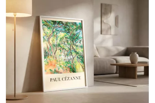 Affiche impressionniste - Paul Cézanne painting_white_frame_vertical