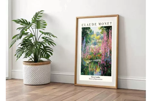 Affiche art impressionniste - Monet painting_wood_frame_vertical