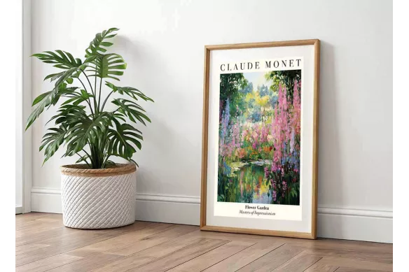 Affiche art impressionniste - Monet painting_wood_frame_vertical