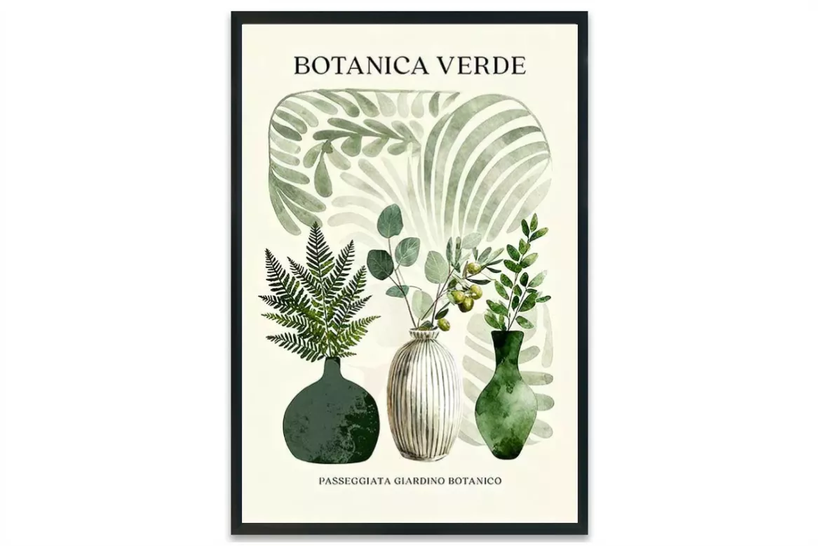Affiche déco - Présentation naturelle painting_black_frame_vertical