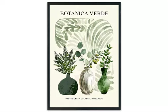 Affiche déco - Présentation naturelle cadre-noir-portrait