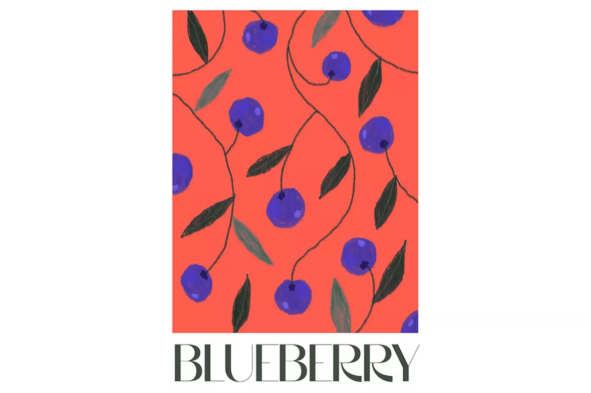 toile déco - Blueberry