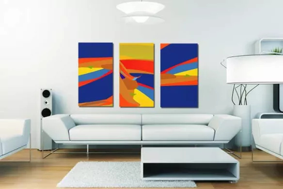 Triptyque abstrait Panama