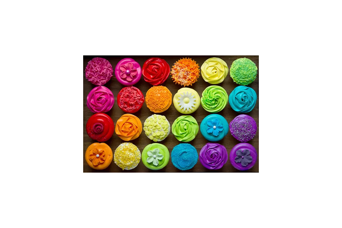 Tableau couleur vive pour cuisine cupcakes