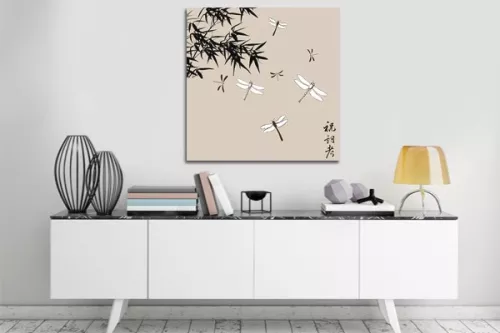 déco zen Libellules beige