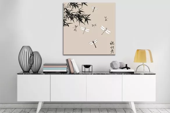 Tableau déco zen Libellule