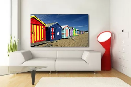 deco murale cabanons plage monde