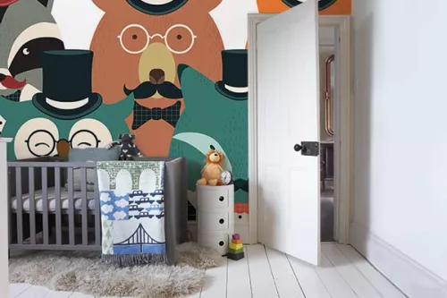 Papier peint chambre enfant Portrait Famille