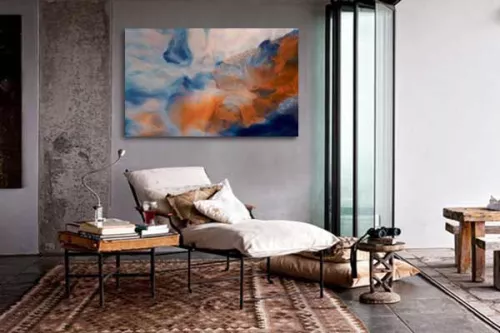 Tableau abstrait contemporain Smoky