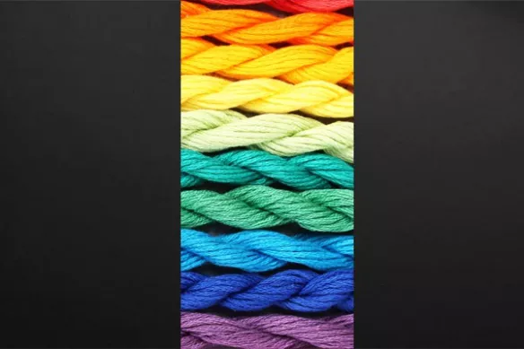 Déco porte Tressage Arc en Ciel