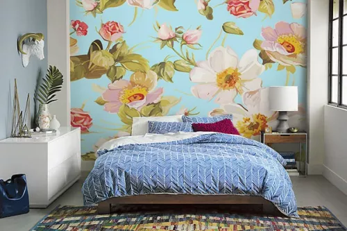 Papier peint vintage Roseraie