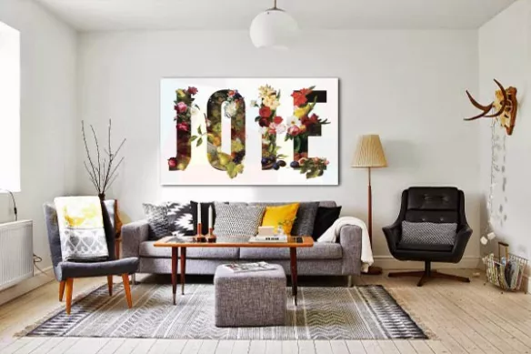 Tableau moderne Fleurs Joie