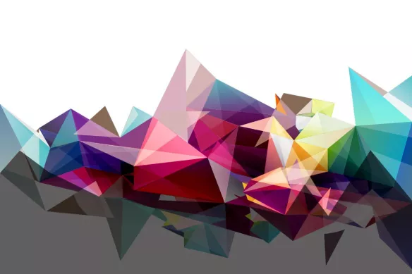 Tableau déco Diamants Design blanc