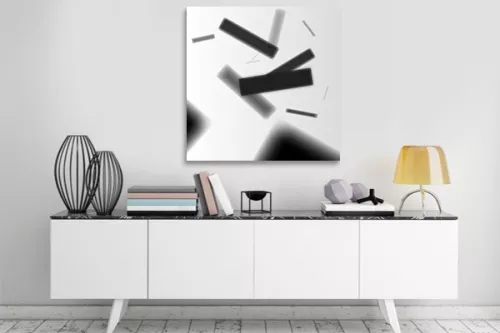 Tableau contemporain Pluie abstraite
