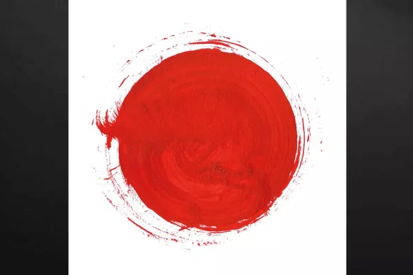 Toile murale mandala sable rouge