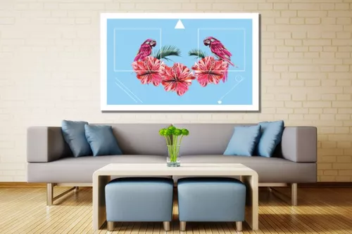 Tableau déco Tropical Chic bleu