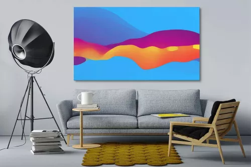 Tableau coloré contempoarin electrique