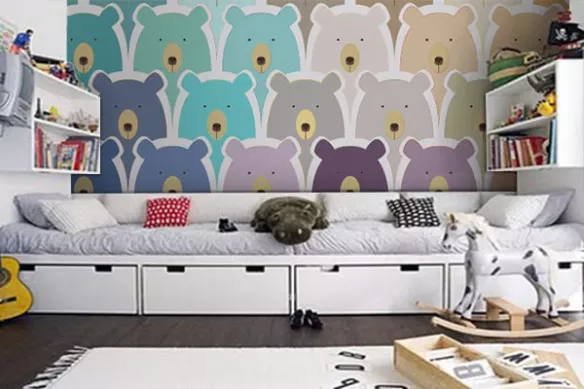 Poster mural pour Enfant Oursons
