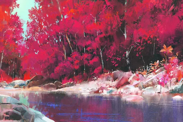 Tableau déco Etang et foret