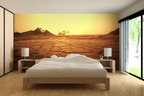 Papier peint chambre terre désertique