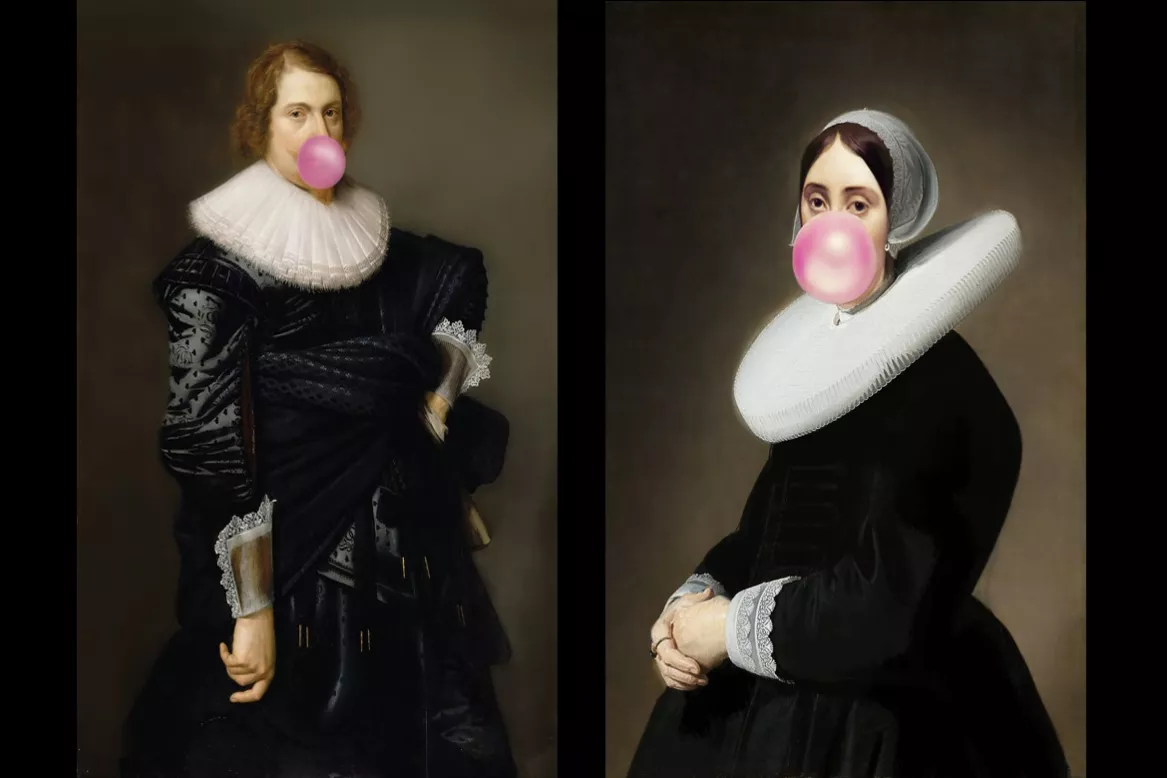 tableau diptyque moderne Anachronisme