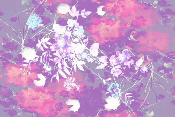 Tableau contemporain Aquacolor violet