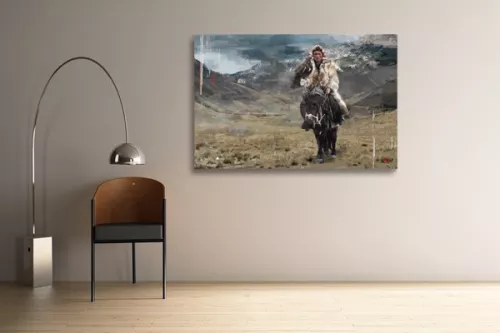  Tableau déco kazakh dans la steppe