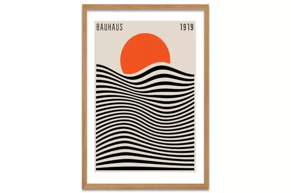 Visuel Soleil sur les vagues cadre-chene-portrait-avec-bordure