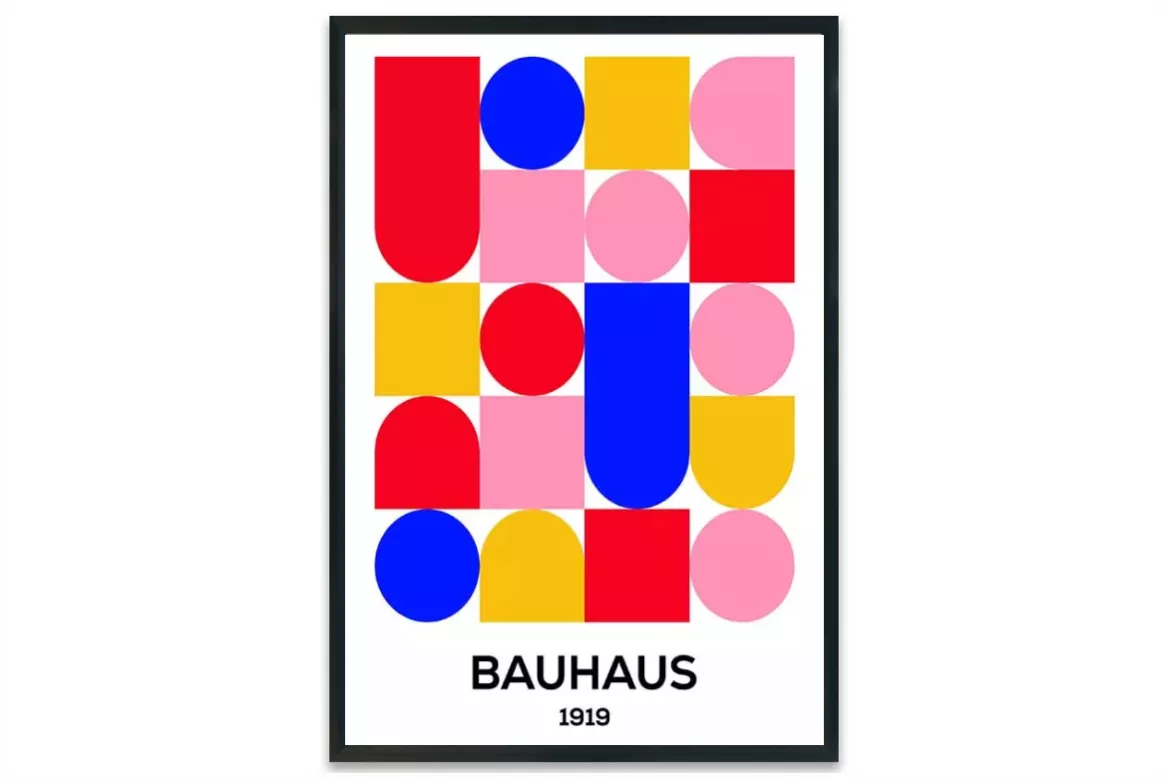 Visuel Bauhaus 1919 painting_black_frame_vertical