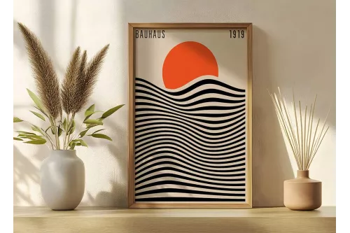 Visuel Soleil sur les vagues painting_wood_frame_vertical