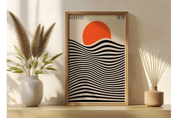 Visuel Soleil sur les vagues painting_wood_frame_vertical