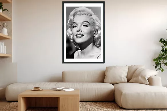 Visuel Marilyn Monroe painting_black_frame_vertical