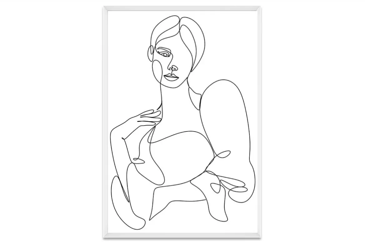 Visuel Séduction du trait painting_white_frame_vertical