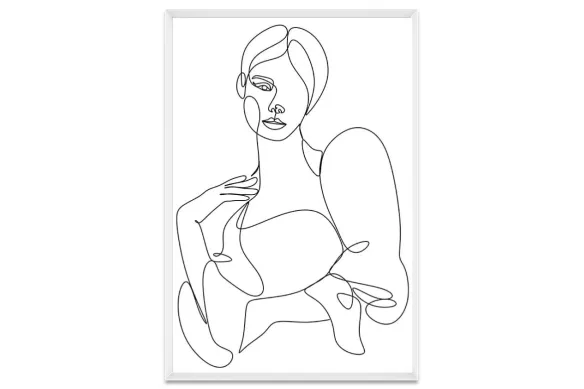 Visuel Séduction du trait cadre-blanc-portrait