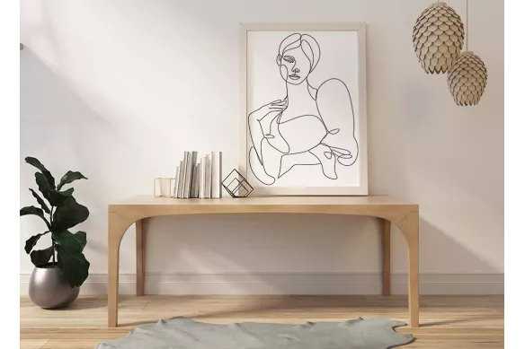 Visuel Séduction du trait painting_white_frame_vertical