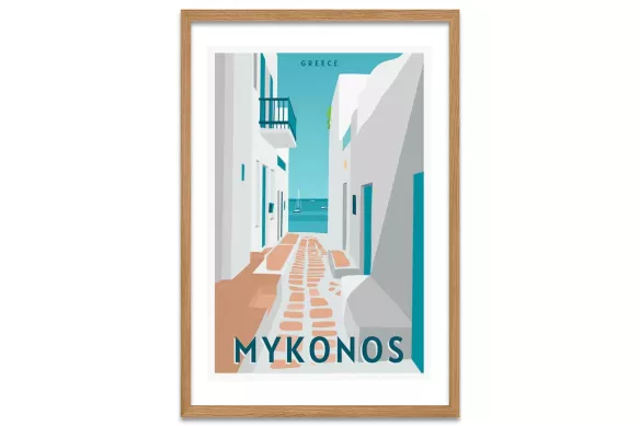 Visuel Mykonos Grèce cadre-chene-portrait-avec-bordure