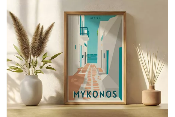 Visuel Mykonos Grèce painting_wood_frame_vertical