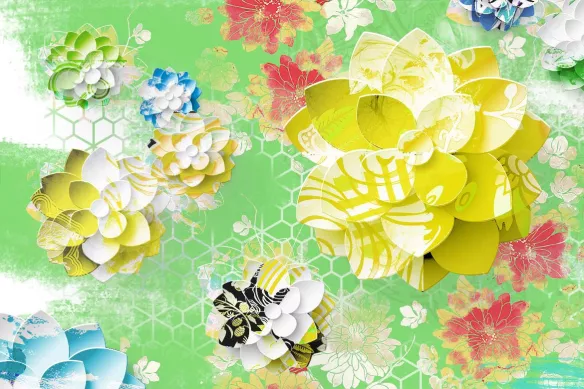Lotus Graphique jaune