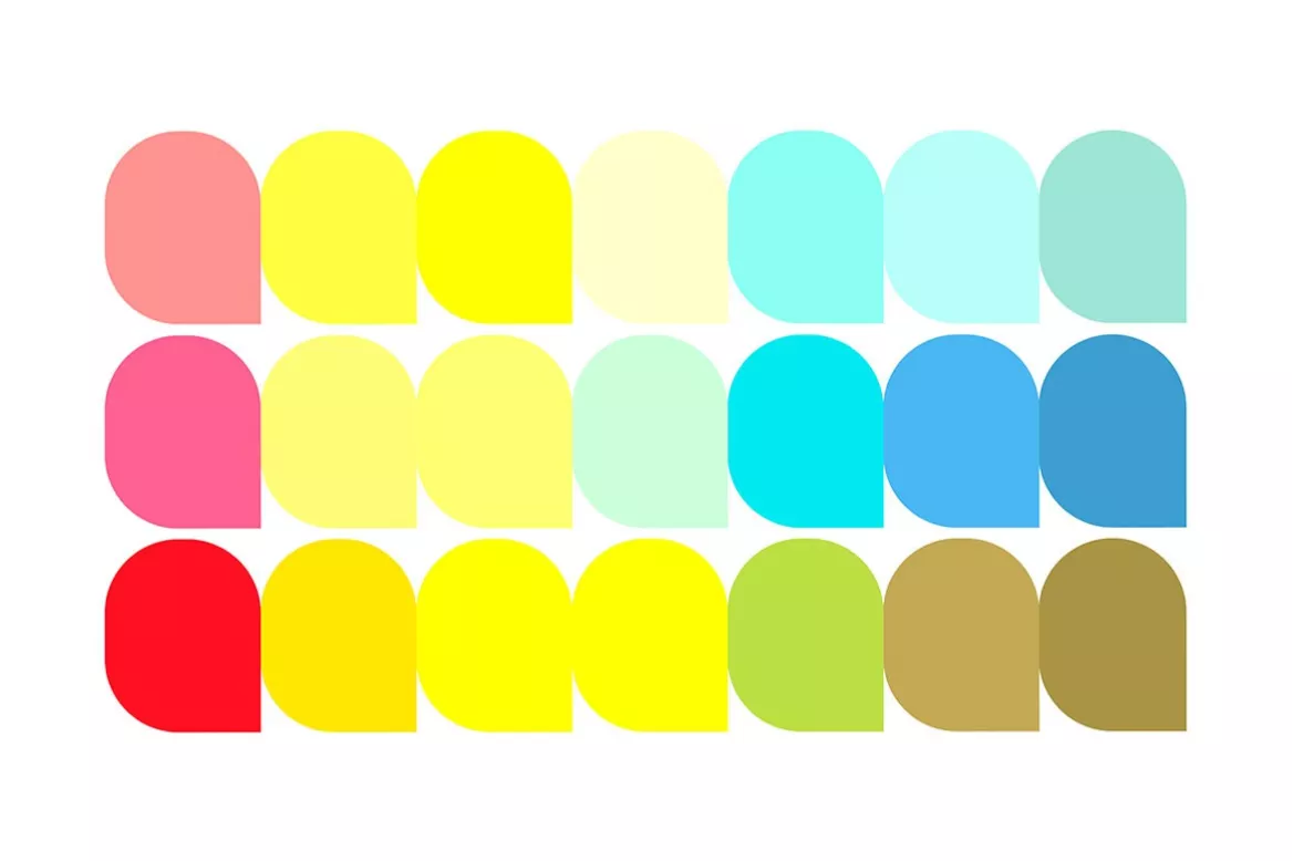Tableau design minimaliste coupoles