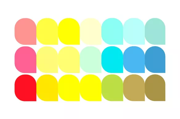 Tableau coloré coupoles
