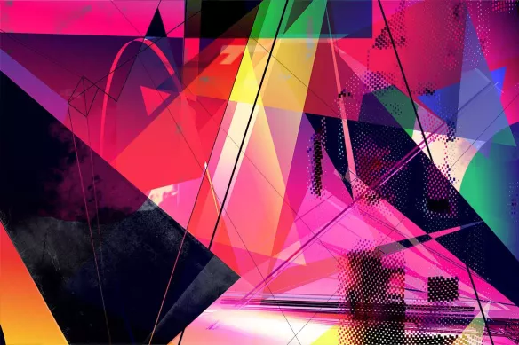 Tableau contemporain Projecteur