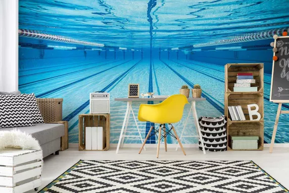Papier peint trompe l’œil swimming pool