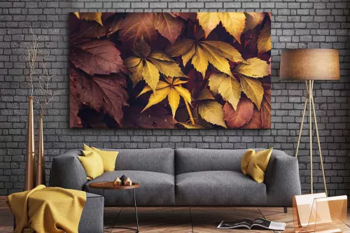 Tableau déco Feuilles brunes