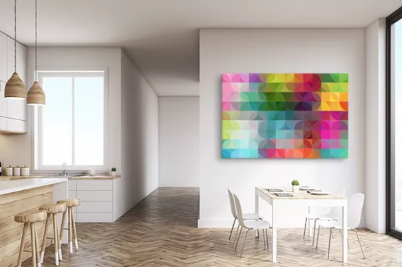 Toile graphique colorée Saperlipopette